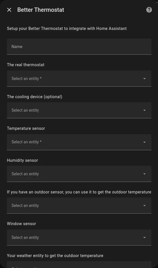 Configuration step 1