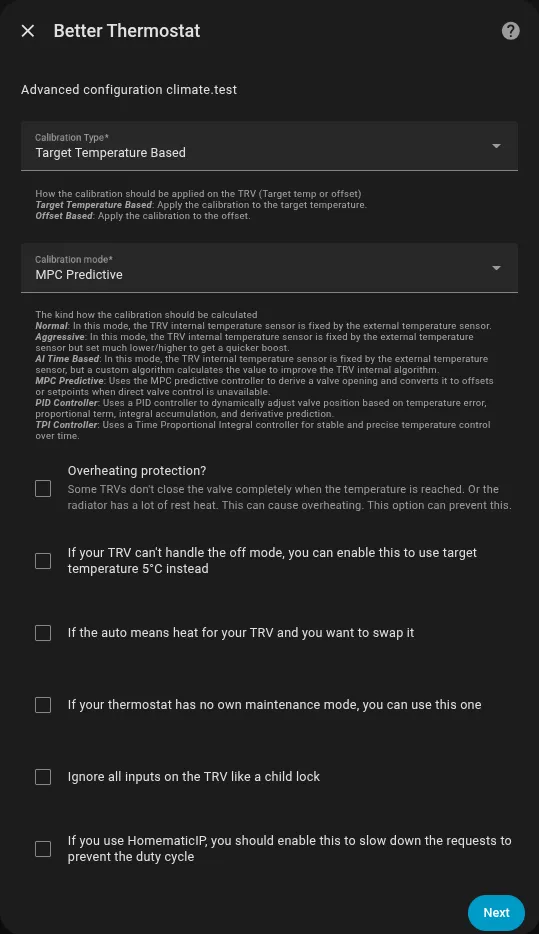 Configuration step 2